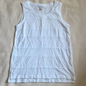Liz Claiborne white lace tank, PM
